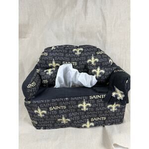New Orleans Saints Handmade Armchair Tissue Box Cover Football Fan Decor